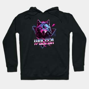 Wolfen - 80s Retro Menacing Wolf Hoodie